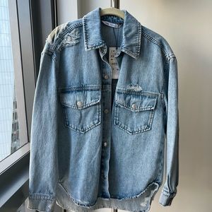 Zara oversized jean jacket/shirt